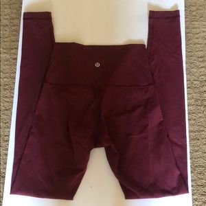Full length Maroon lulu leggings